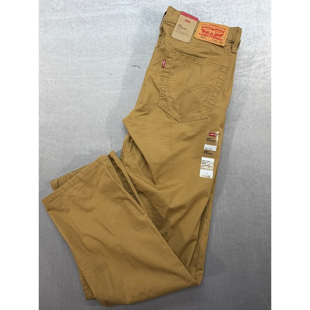 New Levi Strauss 514 Straight Cargo Pants Size 34X32 Brown